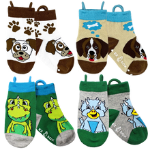 Dogs & Dinos Sock Set-4pk