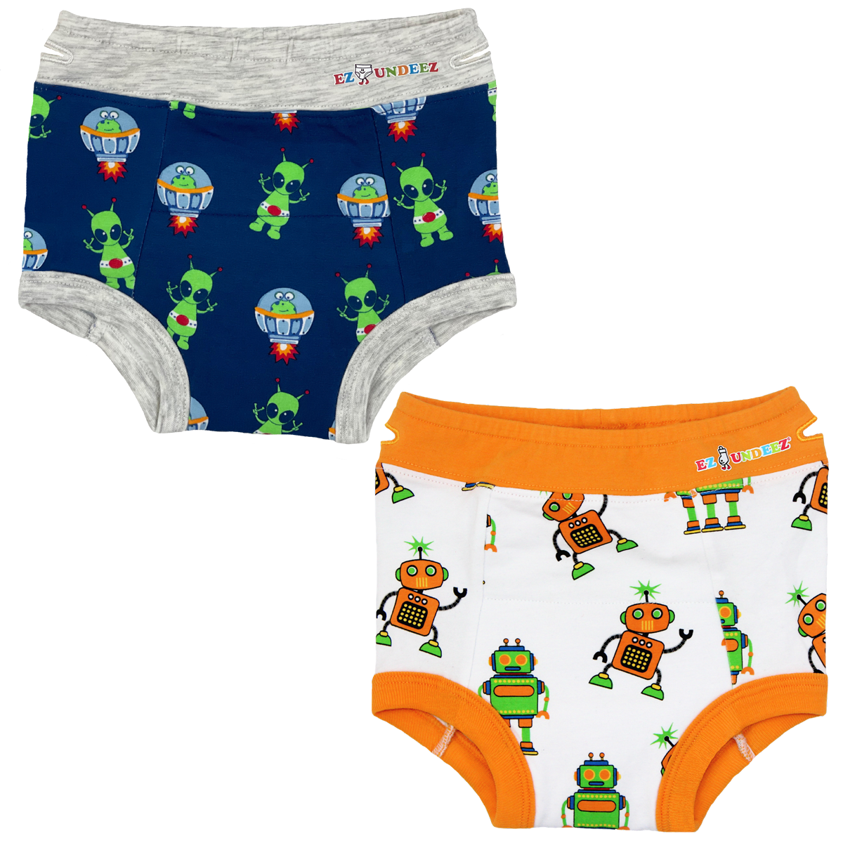 Ez Sox Ez Undeez Toddler Underwear, Potty Training Briefs, 4T, Aliens & Robots Ez Sox Ez Undeez Toddler Underwear, Potty Training Briefs, 4T, Aliens & Robots