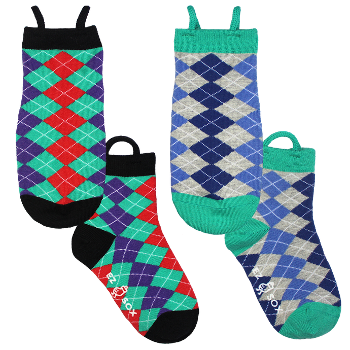 Argyle Kids Socks-2pk