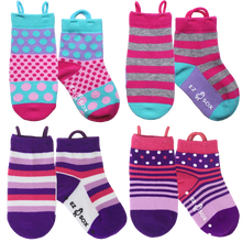 Pink & Purple Socks-4pk