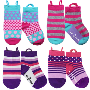 Pink & Purple Socks-4pk