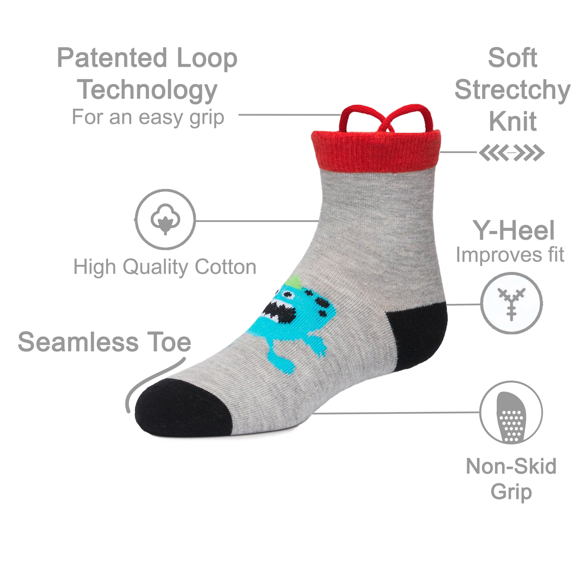 monsters socks Monster Socks-4pk – Ez Sox